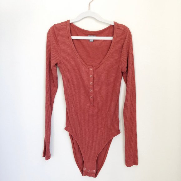 aerie Tops - 2/$20❤️ Aerie Real Soft Ribbed Henley Bodysuit